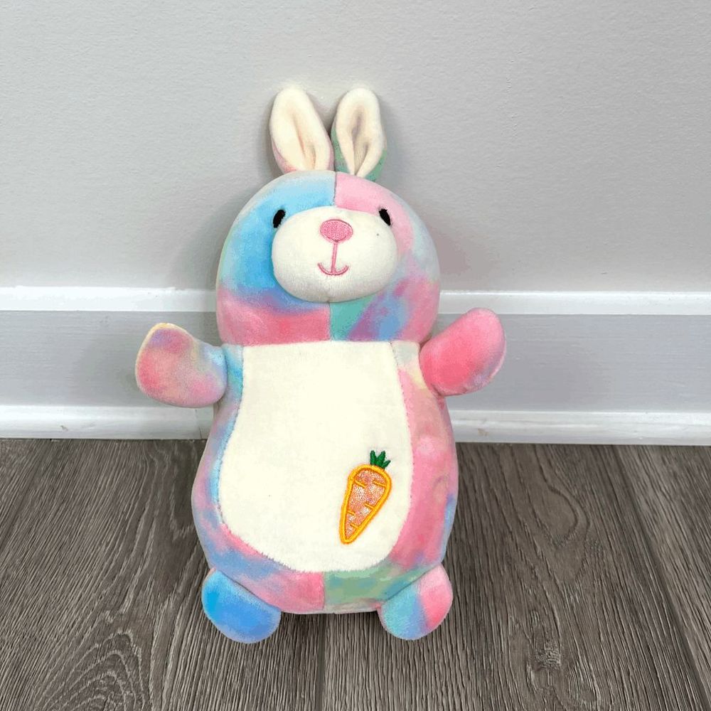 Kellytoy Squishmallows Hugmees Talia Easter Bunny Plush Tye-Dye Pastel